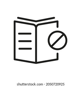 Book, Magazine, Reading Related Vector Line Icon 