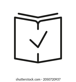 Book, Magazine, Reading Related Vector Line Icon 