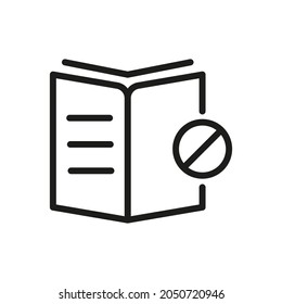 Book, Magazine, Reading Related Vector Line Icon 