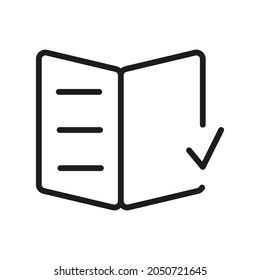 Book, Magazine, Reading Related Vector Line Icon 