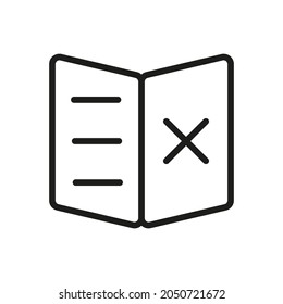 Book, Magazine, Reading Related Vector Line Icon 