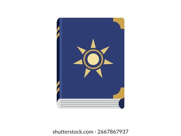 Book of magic and witchcraft on a white background