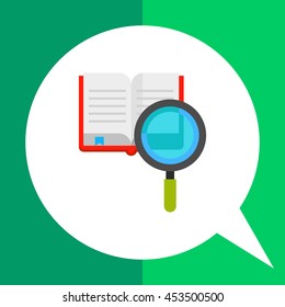 Book and Magnifier Icon