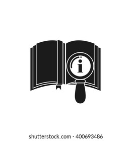 Book and magnifier icon vector illustration eps10.
