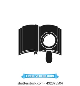 Book and magnifier icon vector illustration eps10.