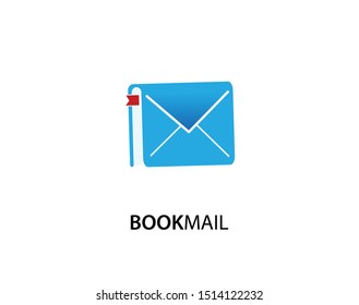 book mail logo template design vector