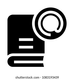 book mail vector glyphs icon