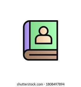 Book, mans color gradient vector icon