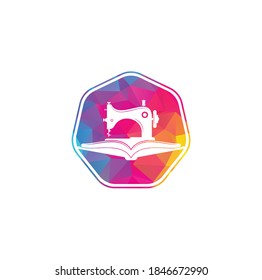 Book Manual sew machine logo. Simple illustration of manual sew machine icon.