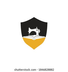 Book Manual sew machine logo. Simple illustration of manual sew machine icon.