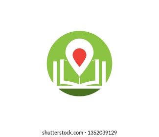 Book map icon and symbol 