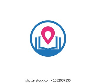 Book map icon and symbol 
