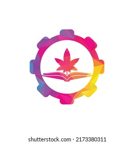 Buchen und Marihuana Schalung Design Symbol Logo Vorlage. Geeignet für medizinische Ausbildung.