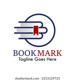 Book mark design logo template illustration