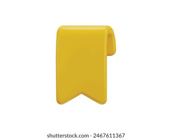 book mark icon 3d rendering vector illustration