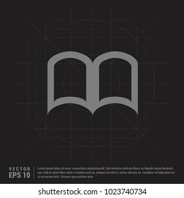 Book Mark Icon - Black Creative Background