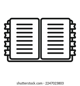 Book mark icon outline vector. Star tale. Space template