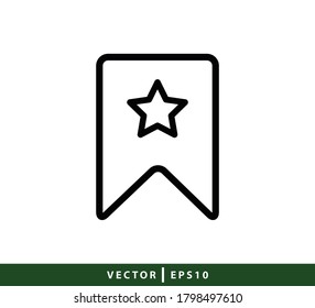 Book mark icon vector logo design template