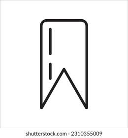 icono de la línea de marca de libro nuevo vector