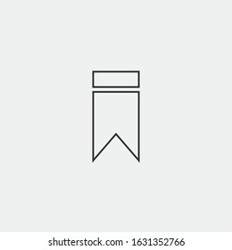 Book mark line vector icon