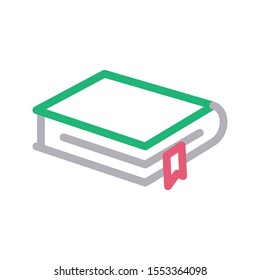 book mark vector colour line icon