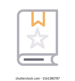 book mark vector colour line icon 