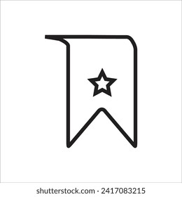 book mark vector icdon line template