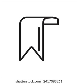 book mark vector icdon line template