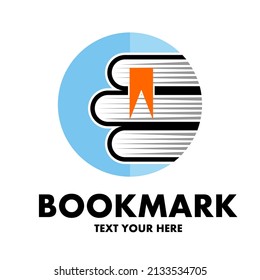 Book mark vector logo template. This design use modern and minimalist style. Suitable for education and student.