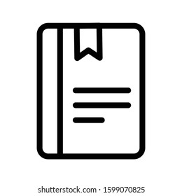 book mark vector thin line icon 