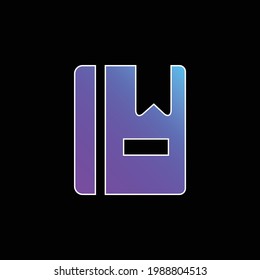 Book With Marker blue gradient vector icon