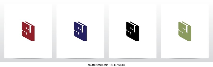 Book With Marker Letter Logo Design 