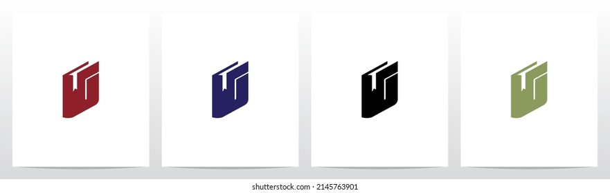 Diseño de logotipo de carta de marcadores para libro con G