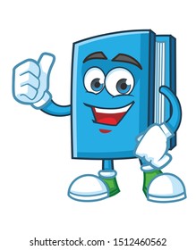book mascot character design vector