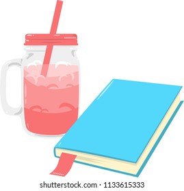 Book and Mason Jar