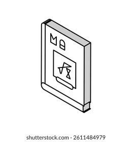book math science education isometric icon vector. book math science education sign. isolated symbol illustration