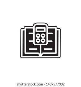 book, maths icon. Simple glyph, flat vector of Book icons for UI and UX, website or mobile application