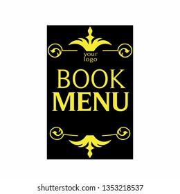 Book menu design for exclusive restaurant or cafe