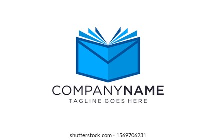 Book and message logo designs concept
