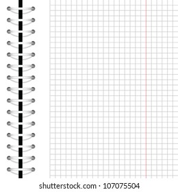book with a metal spiral for background