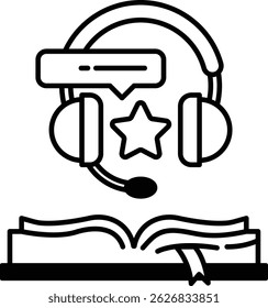 A book with a microphone and a star on it