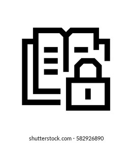 Book mini line, icon, background and graphic. The icon is black and white, linear  flat, vector, pixel perfect, minimal, suitable for web and print. 