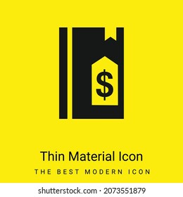 Icono de material amarillo brillante mínimo