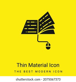 Book minimal bright yellow material icon