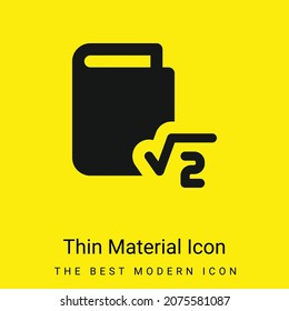 Book minimal bright yellow material icon
