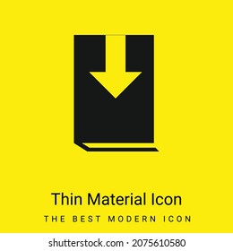 Icono de material amarillo brillante mínimo