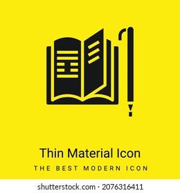 Book minimal bright yellow material icon
