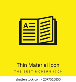 Book minimal bright yellow material icon