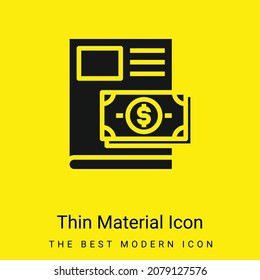 Icono de material amarillo brillante mínimo