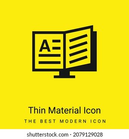 Book minimal bright yellow material icon